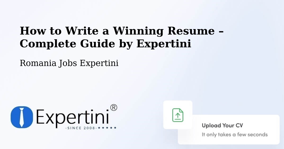 Resume Writing Guide for Job Seekers – Comuna Şura Mică - Comuna Şura Mică, Romania Jobs Expertini